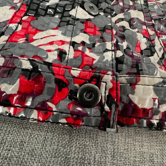 Hearts of Palm Woman Jacket Plus 18W Shiny Retro Stretch Collared Buttons - Picture 5 of 15